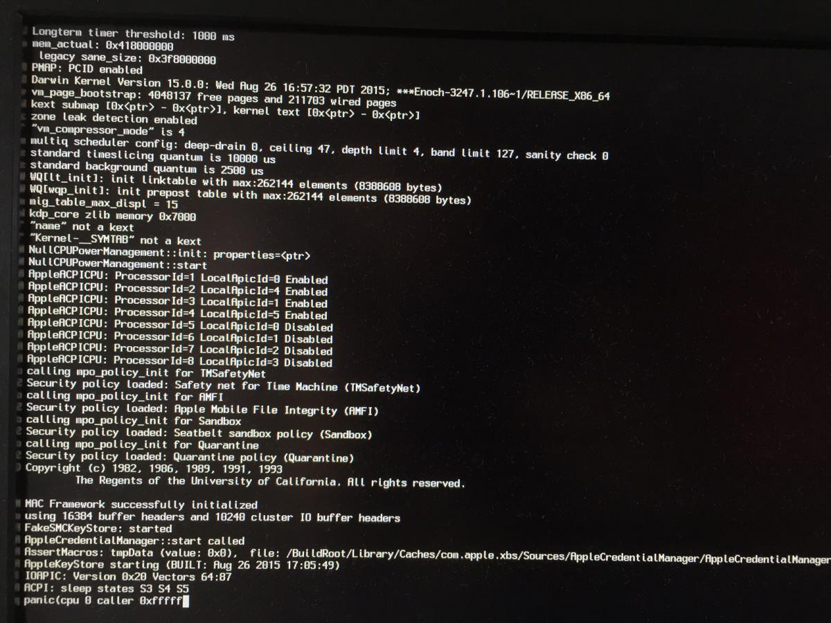 Still waiting for root device hackintosh el capitan